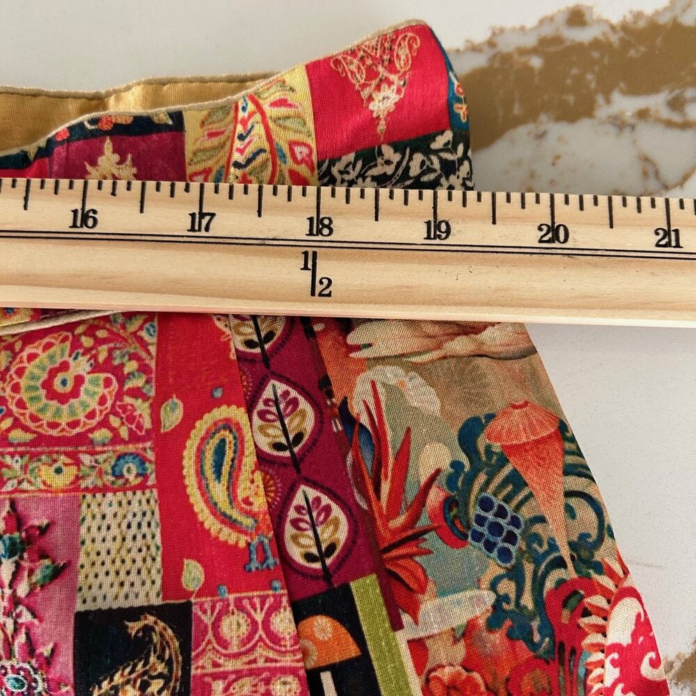 Patchwork Maxi Skirt Full Multicolor Funky Tie Cl… - image 7